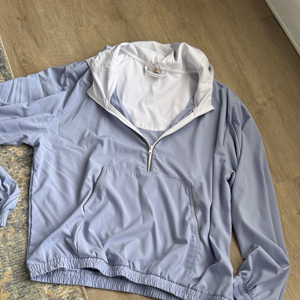 P'tula Light Blue Quarter-Zip Pullover